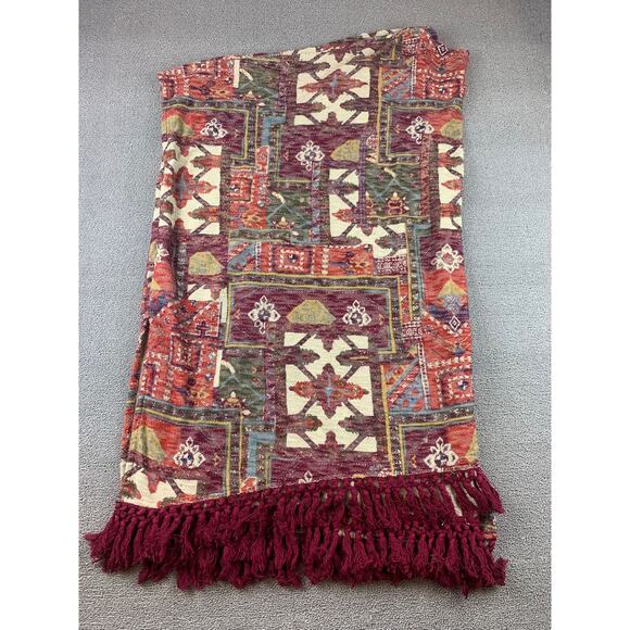 Ecote Urban Outfitters Duster Women's Small Blanket Kimono Boho Fringe Sweater - Picture 8 of 9